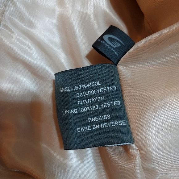 Kenneth Cole, Pea Coat, size 8, camel color - Picture 6 of 14